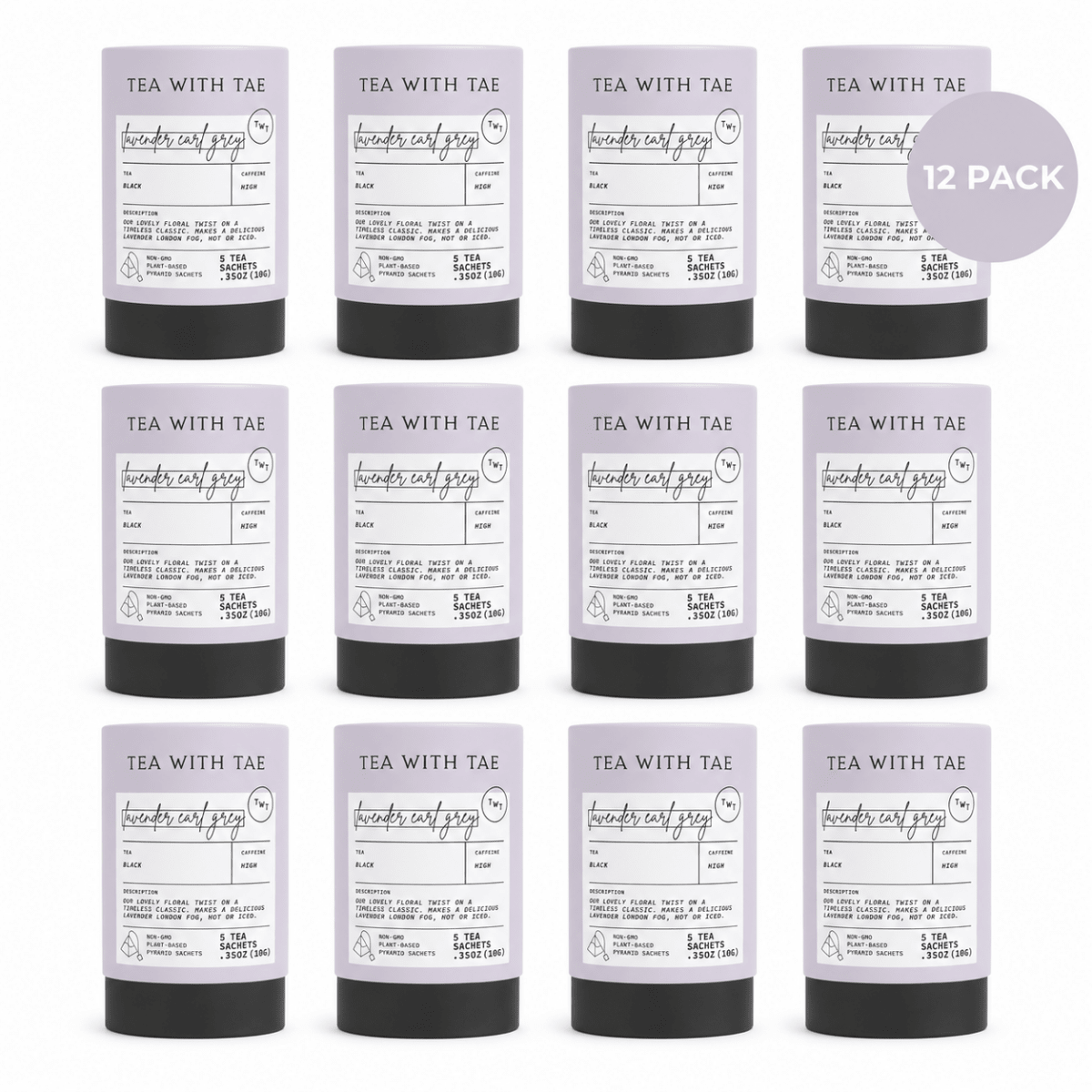 Lavender Earl Grey Mini Tea Tube (5 tea bags) - Tea with Tae
