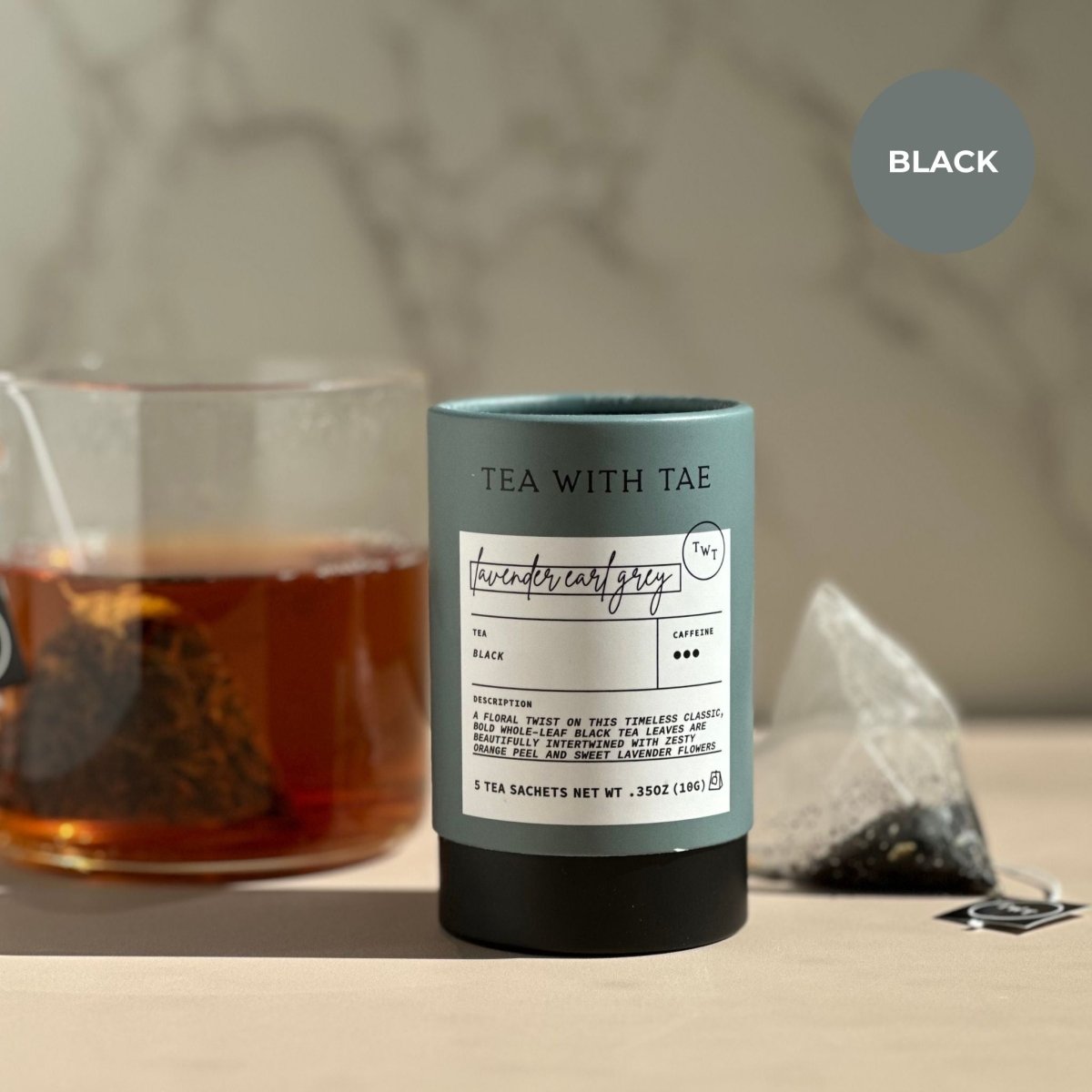 Lavender Earl Grey Mini Tea Tube (5 tea bags) - Tea with Tae