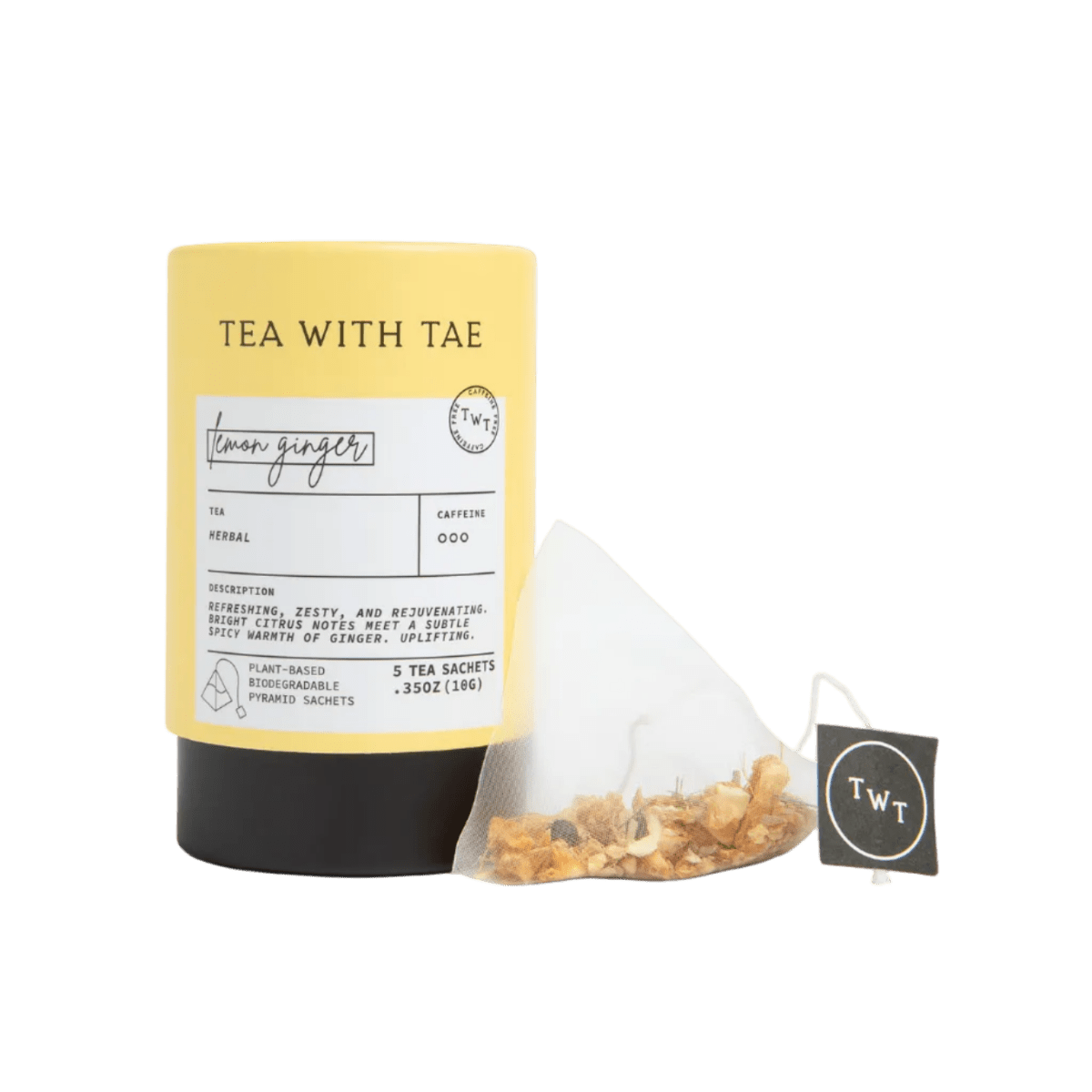 Lemon Ginger Mini Tea Tube (5 tea bags) - Tea with Tae