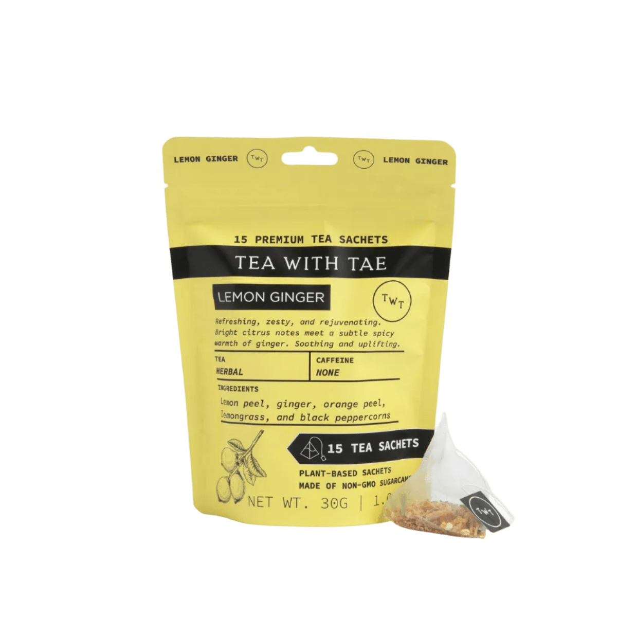 Lemon Ginger Pouch (15 tea bags) - Tea with Tae