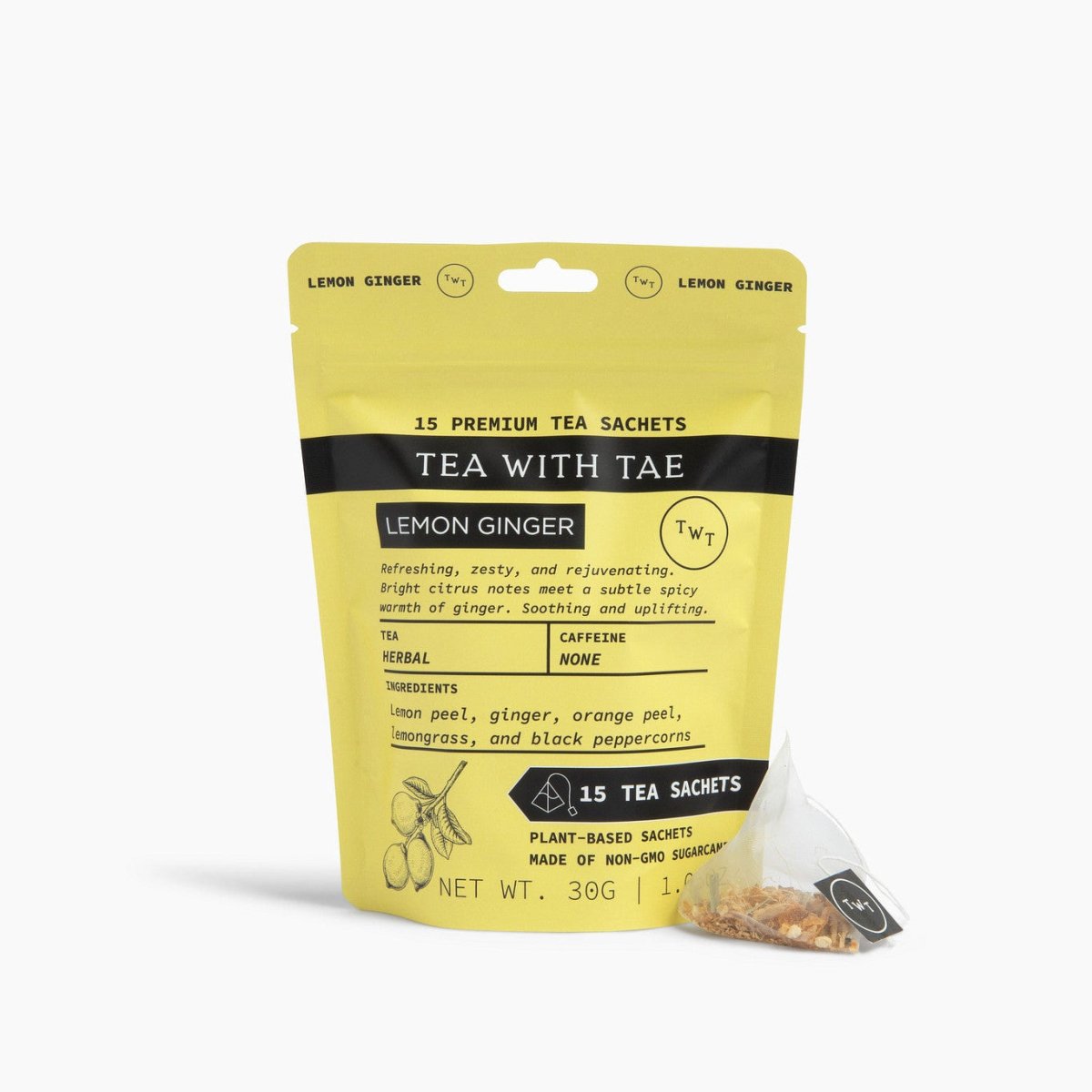 Lemon Ginger Pouch (15 tea bags) - Tea with Tae