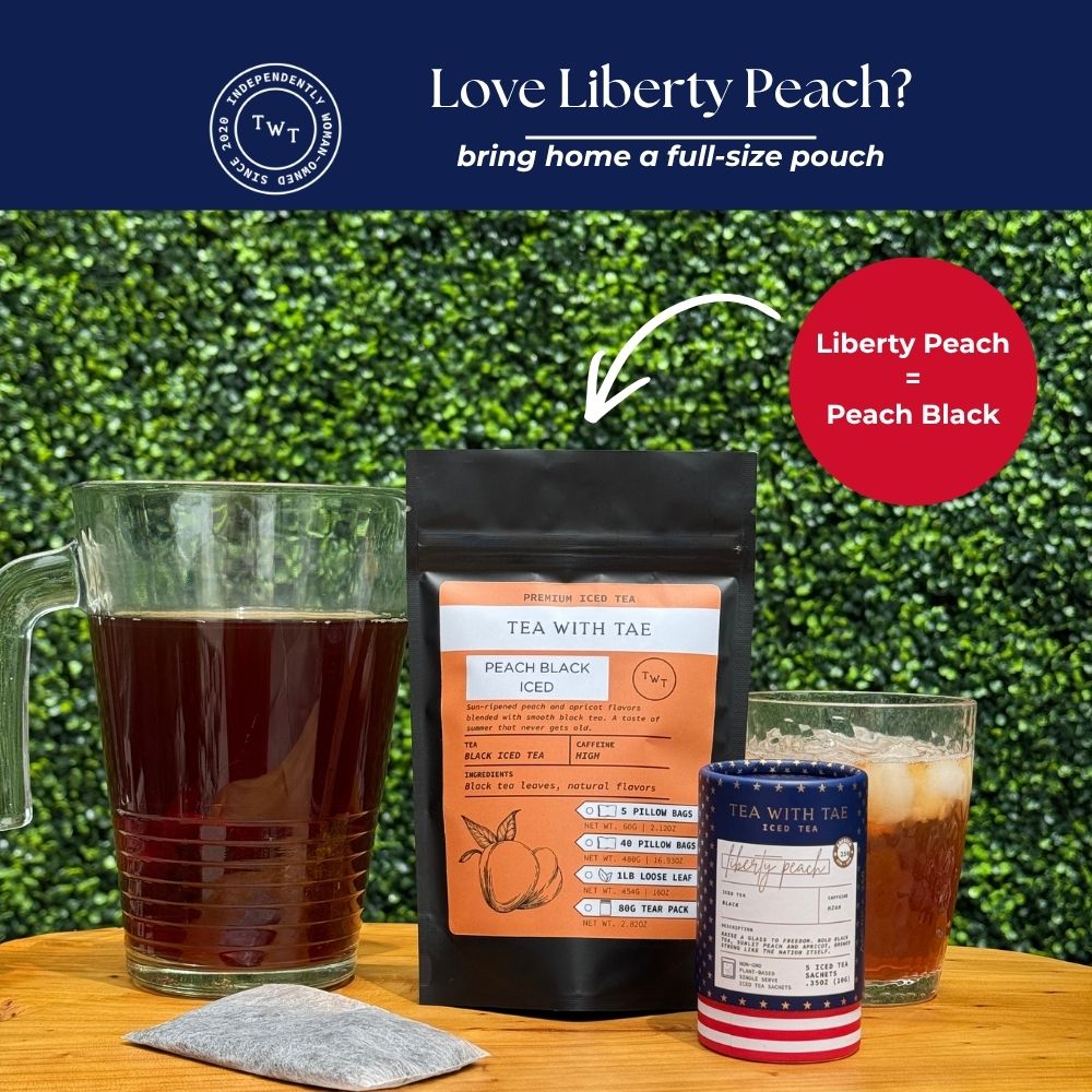 Liberty Peach Iced Mini Tea Tube (5 iced sachets) - Tea with Tae