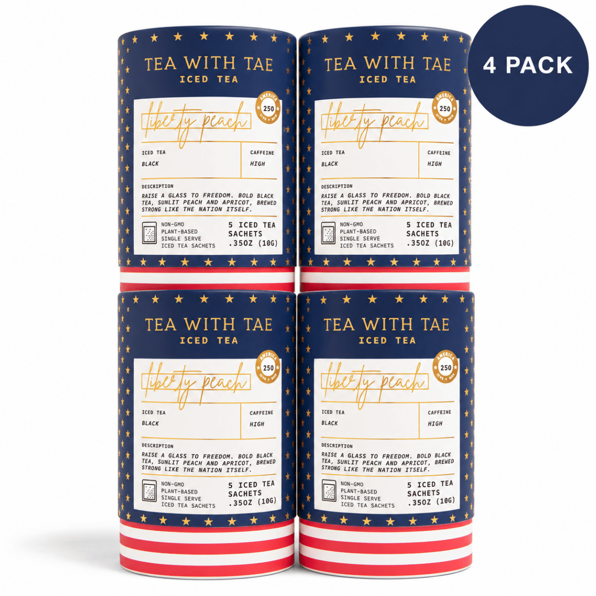 Liberty Peach Iced Mini Tea Tube (5 iced sachets) - Tea with Tae