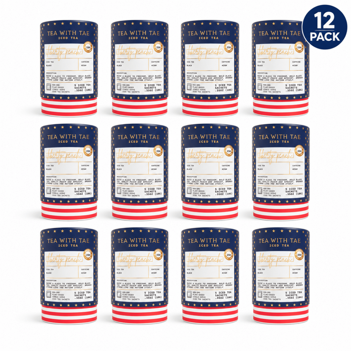 Liberty Peach Iced Mini Tea Tube (5 iced sachets) - Tea with Tae