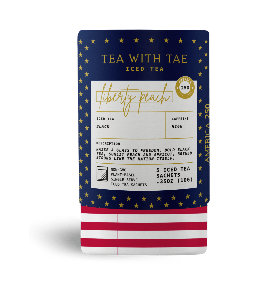 Liberty Peach Iced Mini Tea Tube (5 iced sachets) - Tea with Tae