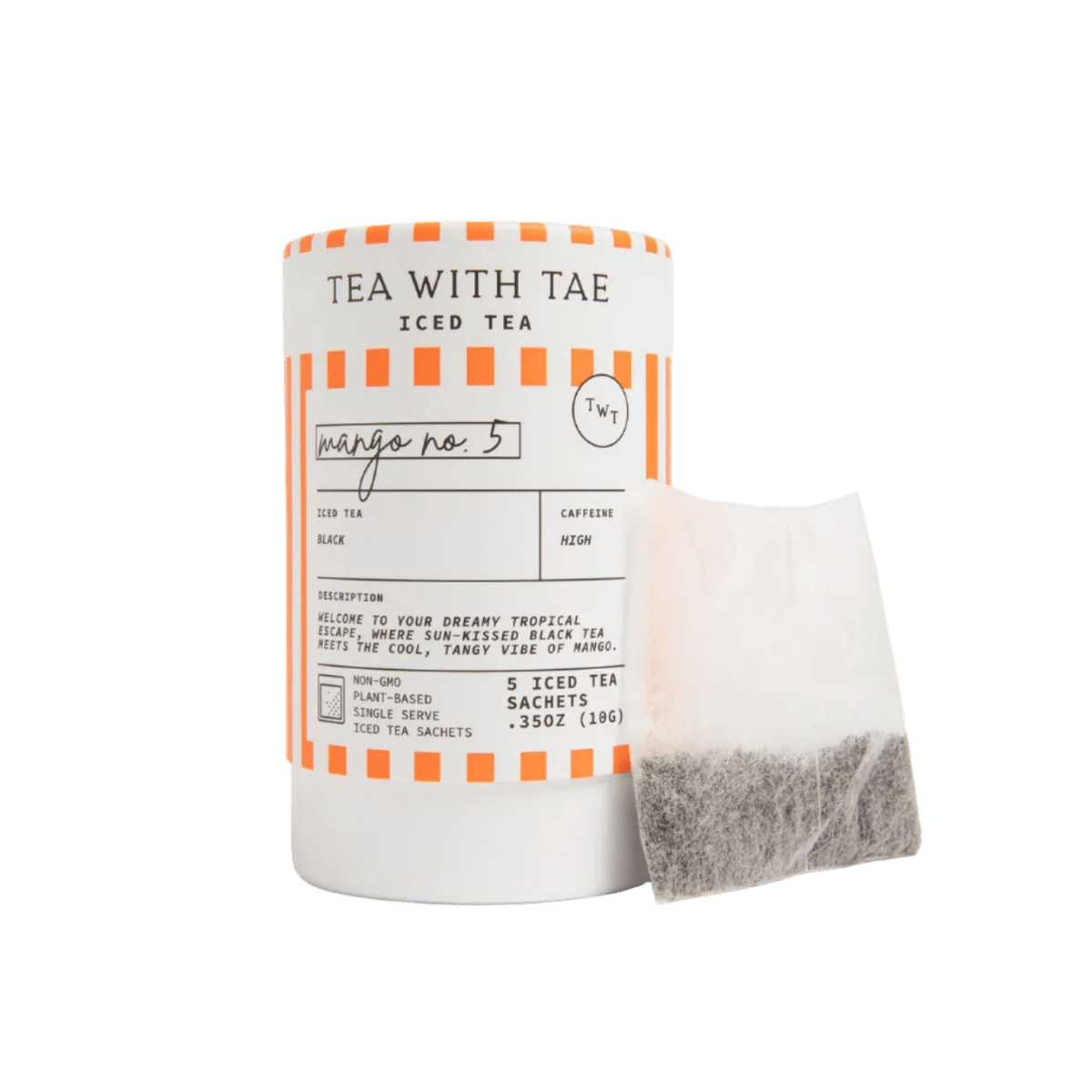 Mango No. 5 Iced Black Mini Tea Tube (5 iced sachets) - Tea with Tae