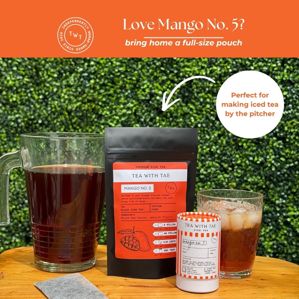 Mango No. 5 Iced Black Mini Tea Tube (5 iced sachets) - Tea with Tae