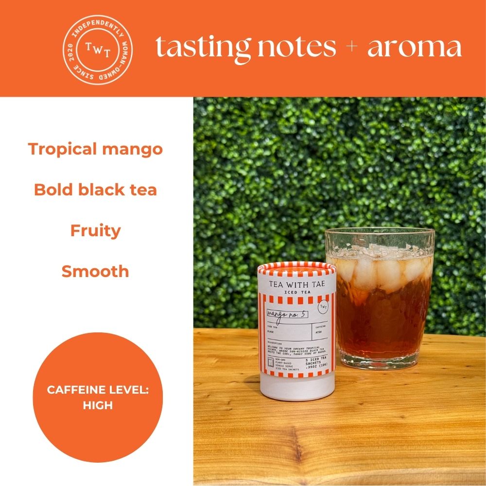 Mango No. 5 Iced Black Mini Tea Tube (5 iced sachets) - Tea with Tae