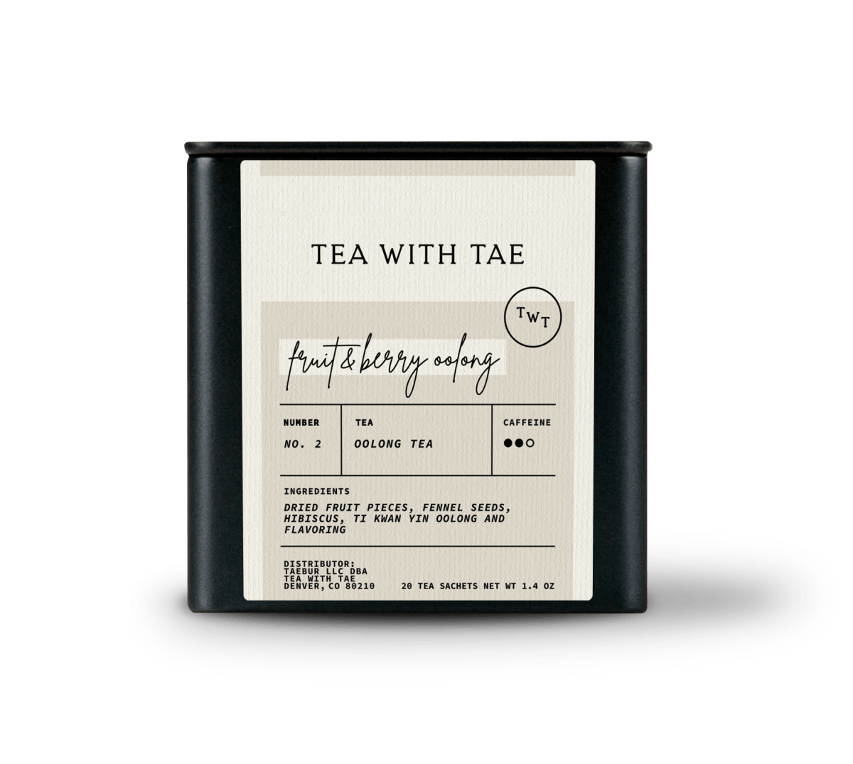 Marigold & Grey Custom Large Tin - Tea with Tae