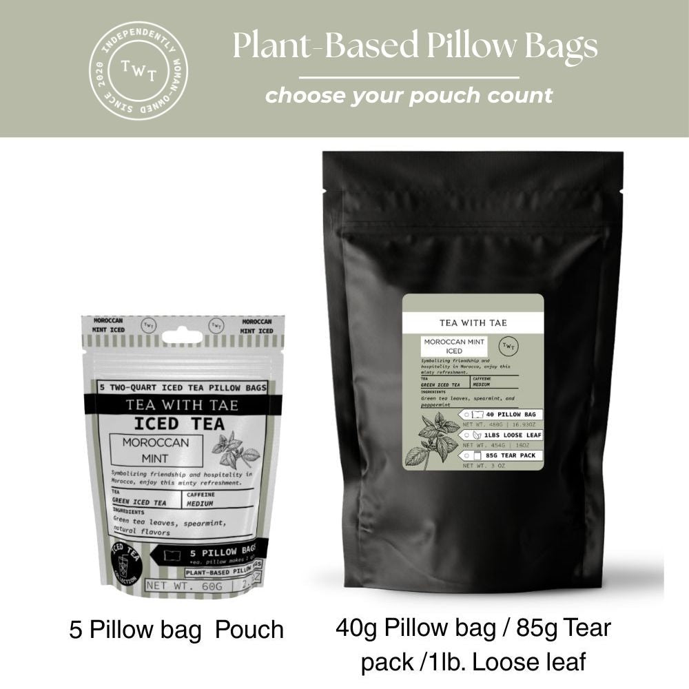 Moroccan Mint Green Iced Tea Pouch - Tea with Tae