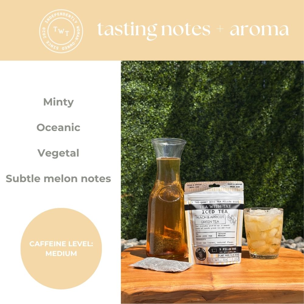 Peach & Apricot Green Iced Tea Pouch - Tea with Tae