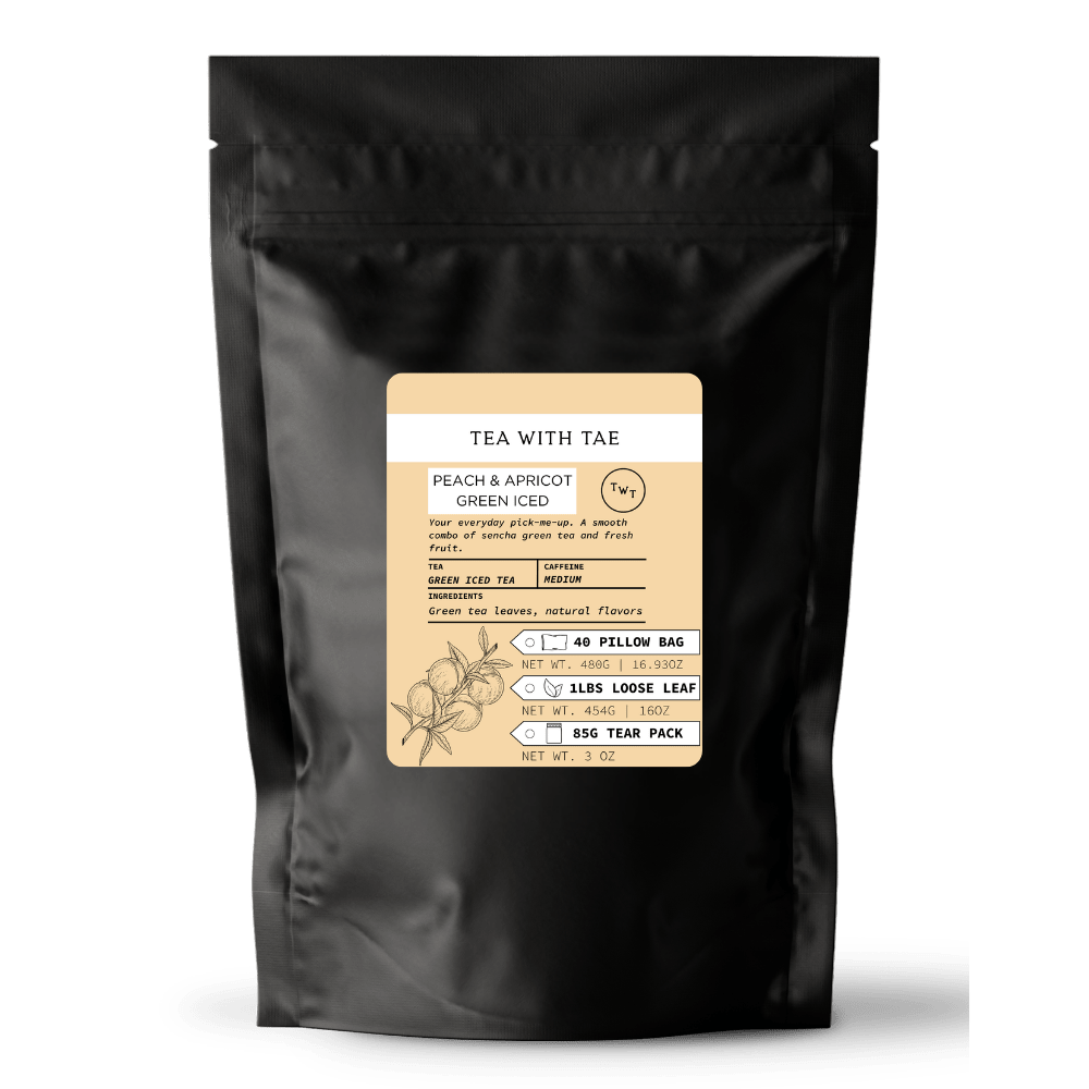 Peach & Apricot Green Iced Tea Pouch - Tea with Tae