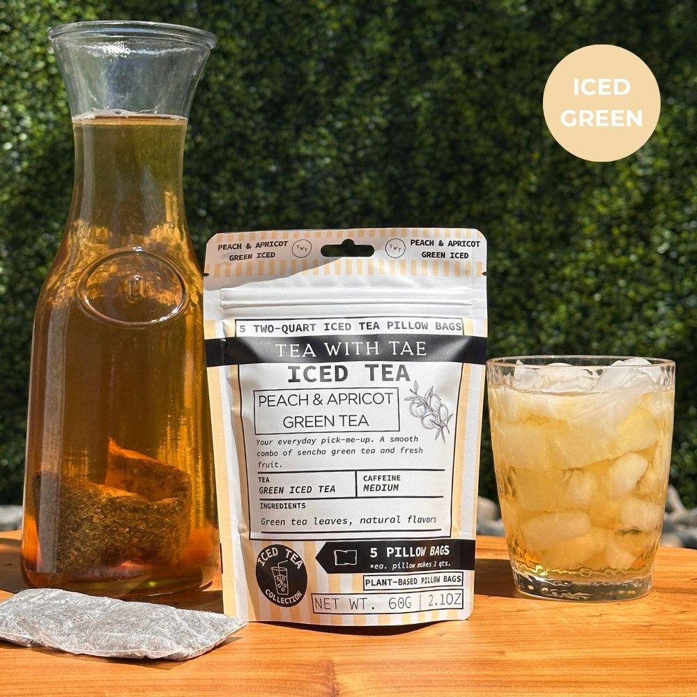 Peach & Apricot Green Iced Tea Pouch - Tea with Tae