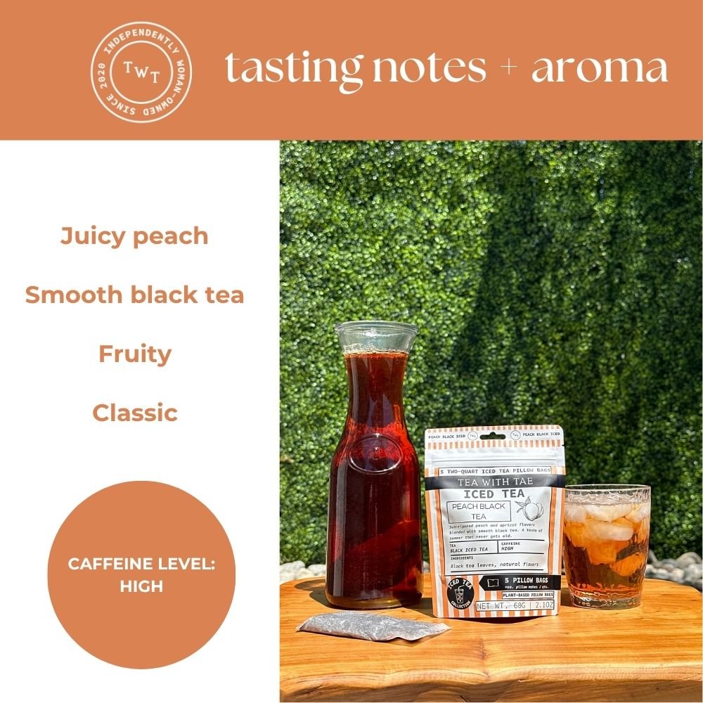 Peach Black Iced Tea Pouch - Tea with Tae