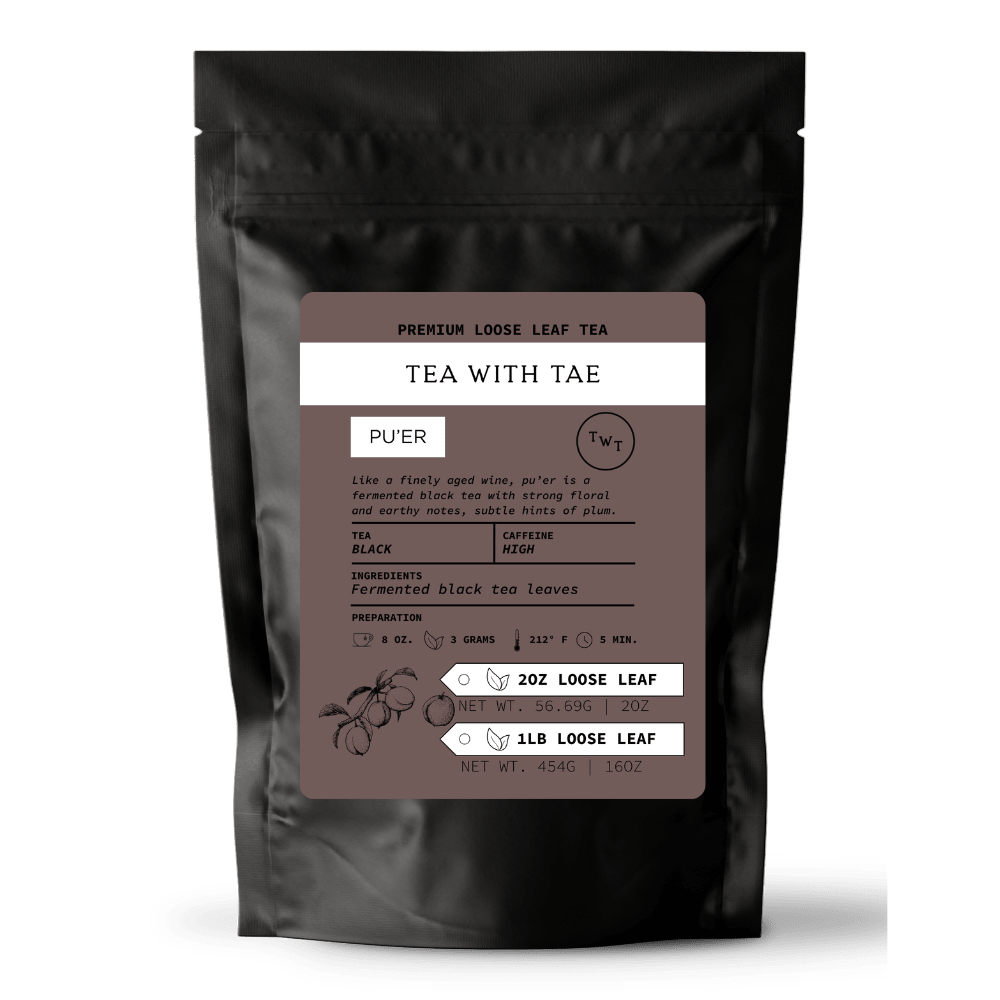 Pu'er Loose Leaf Tea Pouch (2oz. or 1lb.) - Tea with Tae