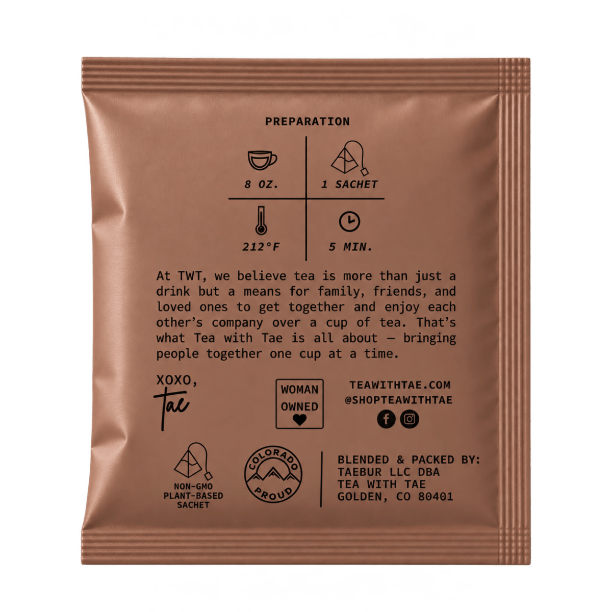 Rooibos Chai 50 ct. Overwrap Bag - Tea with Tae