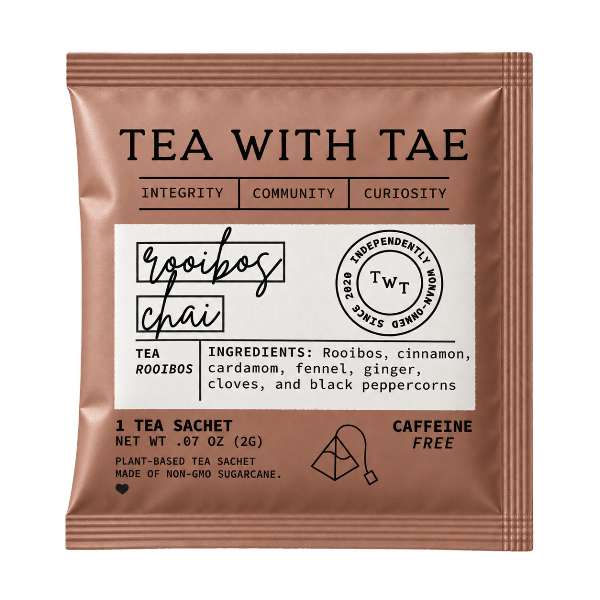 Rooibos Chai 50 ct. Overwrap Bag - Tea with Tae