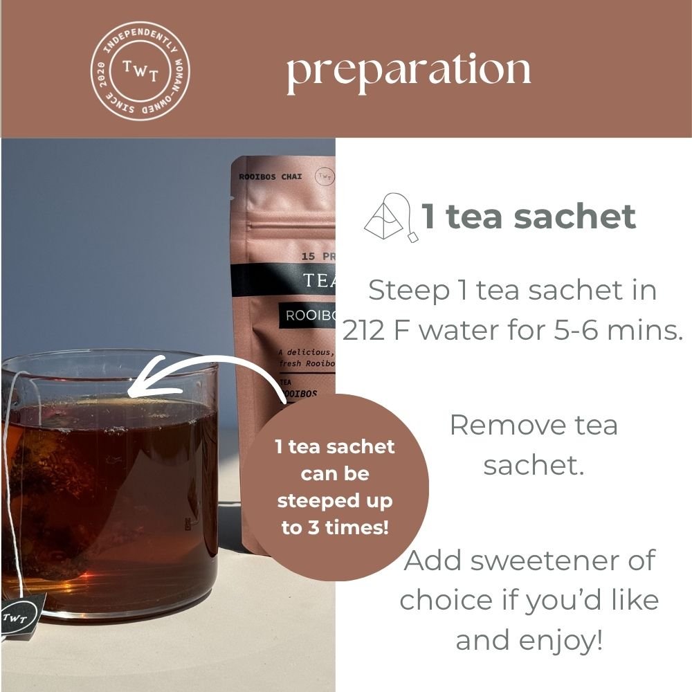 Rooibos Chai Hot Tea Pouch - Tea with Tae