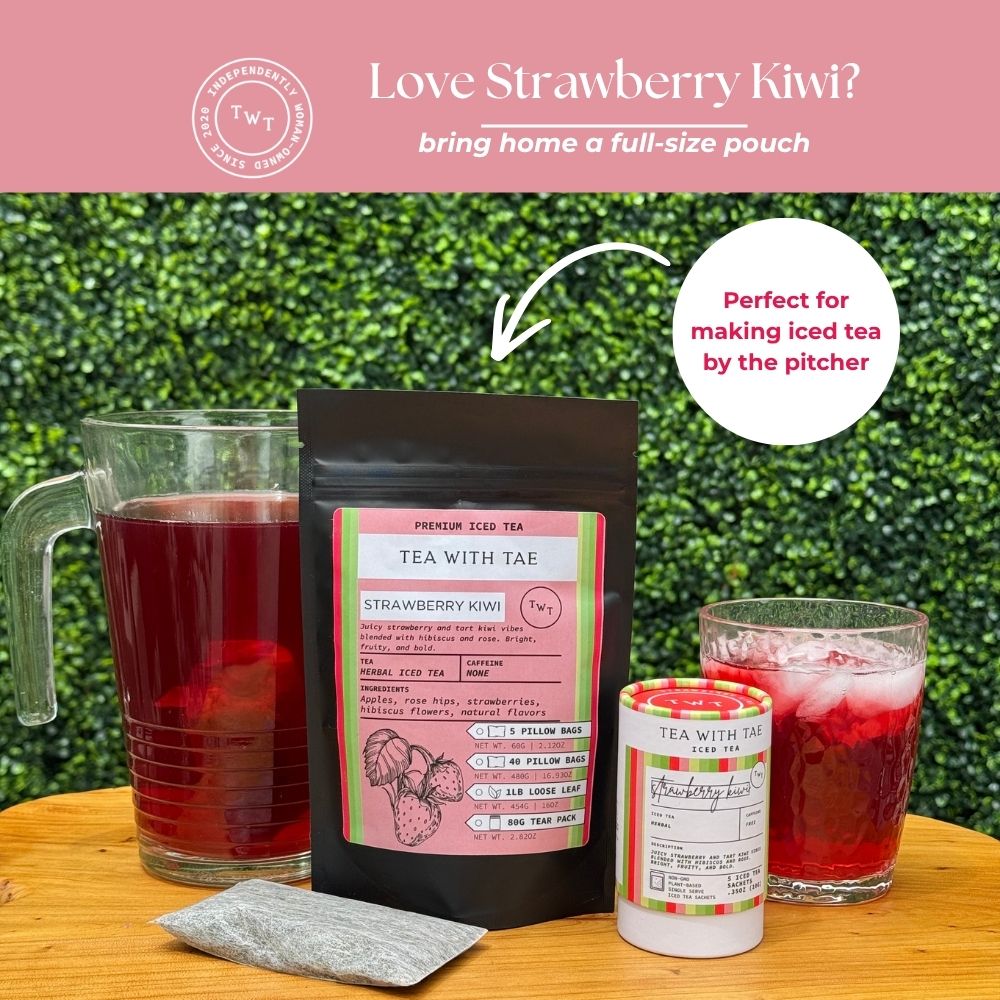 Strawberry Kiwi Iced Mini Tea Tube (5 iced sachets) - Tea with Tae