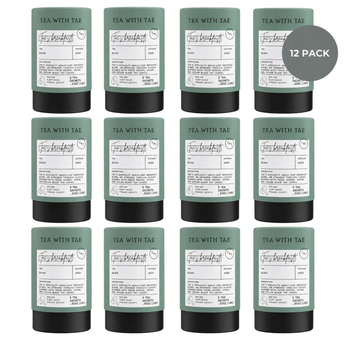 Tae's Breakfast Mini Tea Tube (5 tea bags) - Tea with Tae