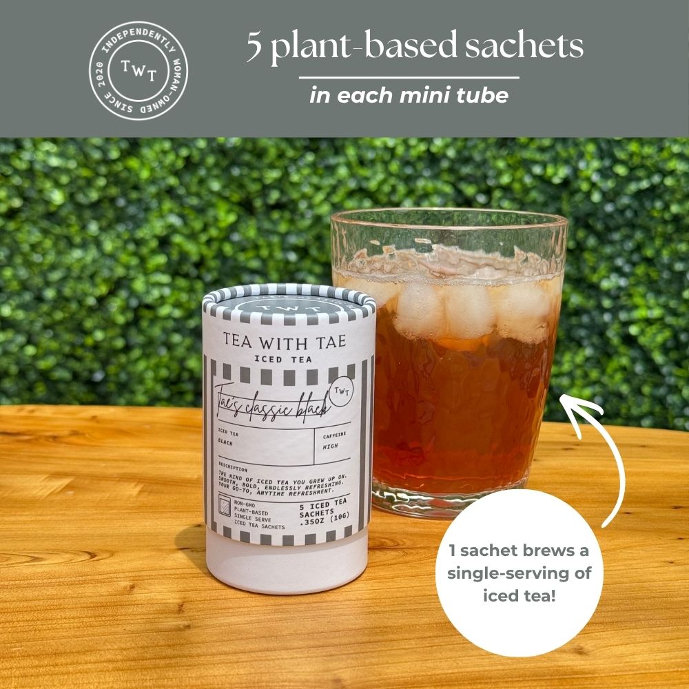 Tae's Classic Black Iced Mini Tea Tubes (5 iced sachets) - Tea with Tae