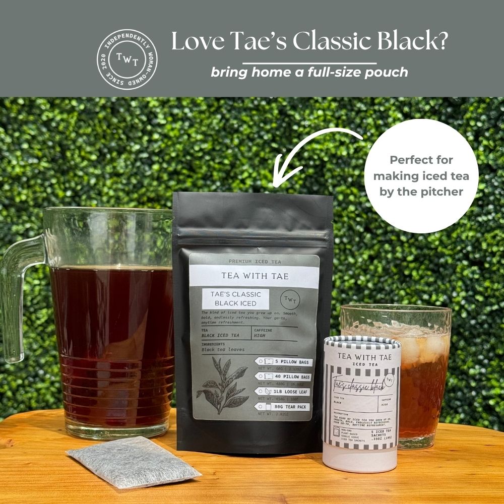 Tae's Classic Black Iced Mini Tea Tubes (5 iced sachets) - Tea with Tae
