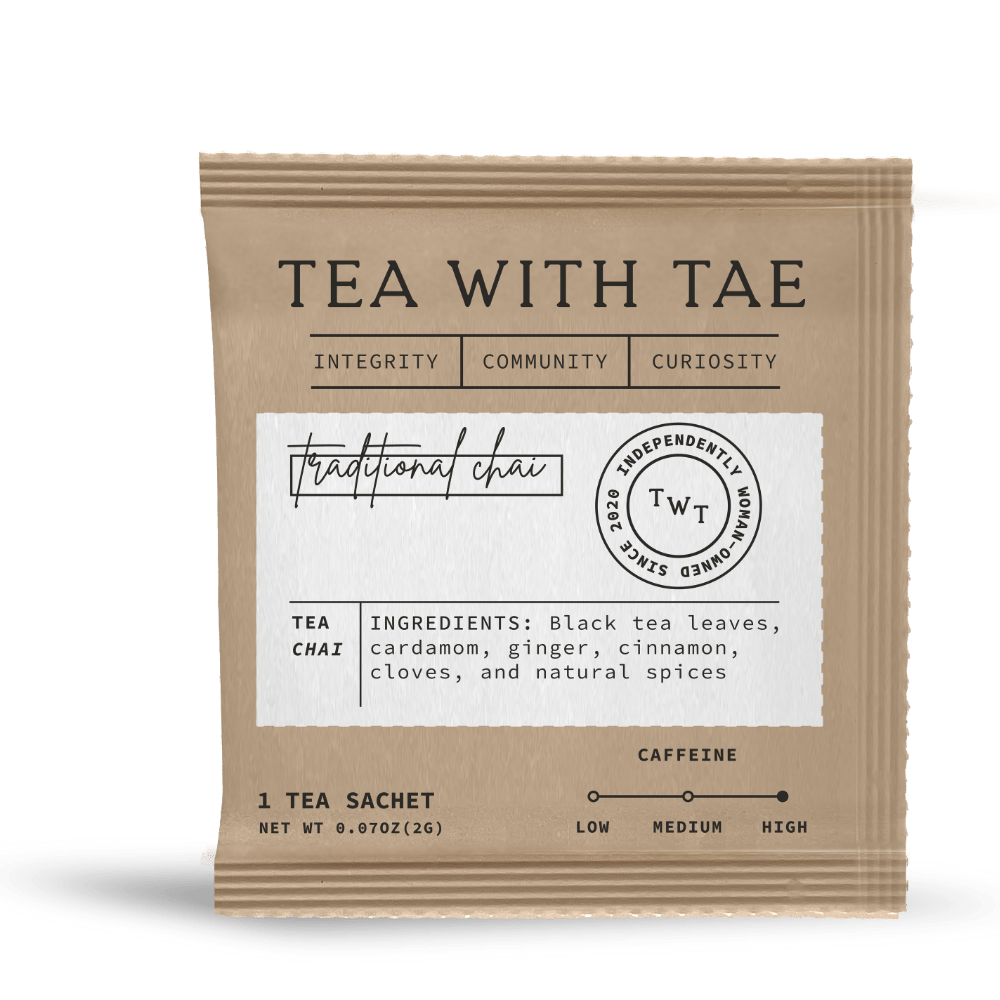 Traditional Chai 100 ct. Overwrap Bag - Tea with Tae