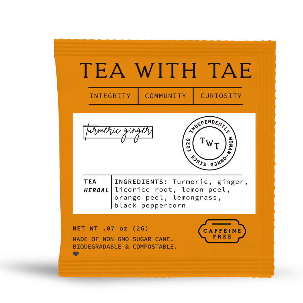 Turmeric Ginger 50 ct. Overwrap Bag - Tea with Tae