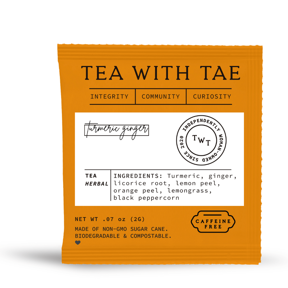 Turmeric Ginger 50 ct. Overwrap Bag - Tea with Tae
