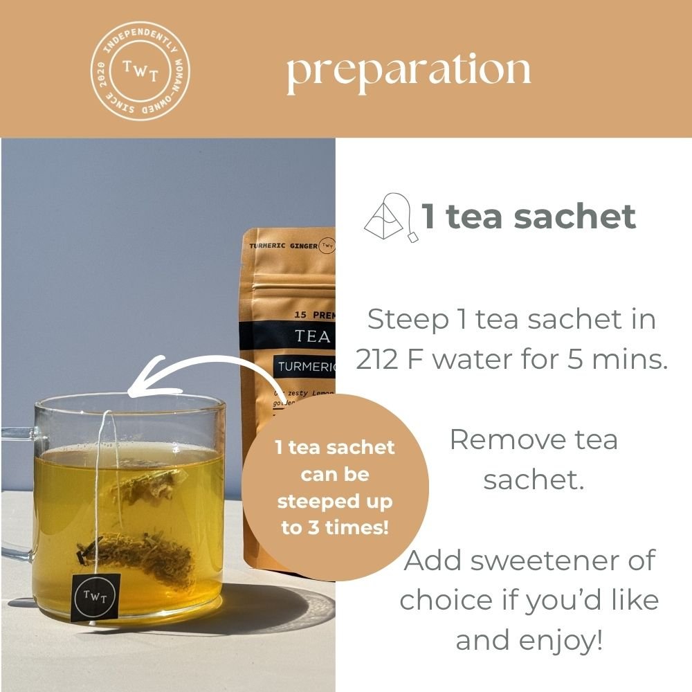 Turmeric Ginger Hot Tea Pouch - Tea with Tae