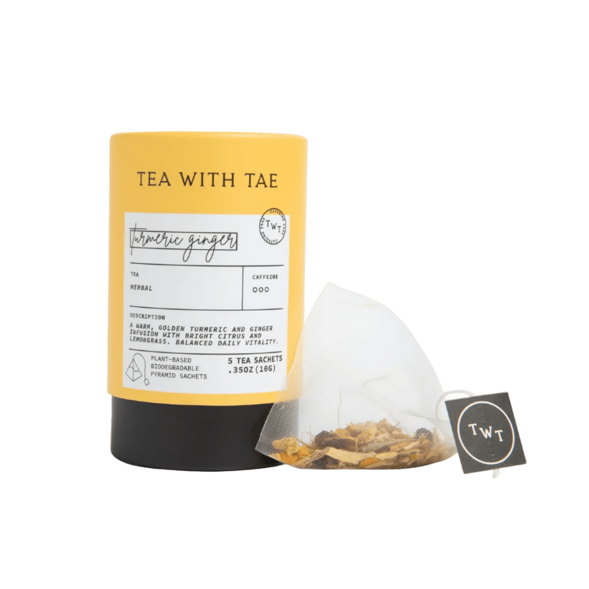 Turmeric Ginger Mini Tea Tube (5 tea bags) - Tea with Tae