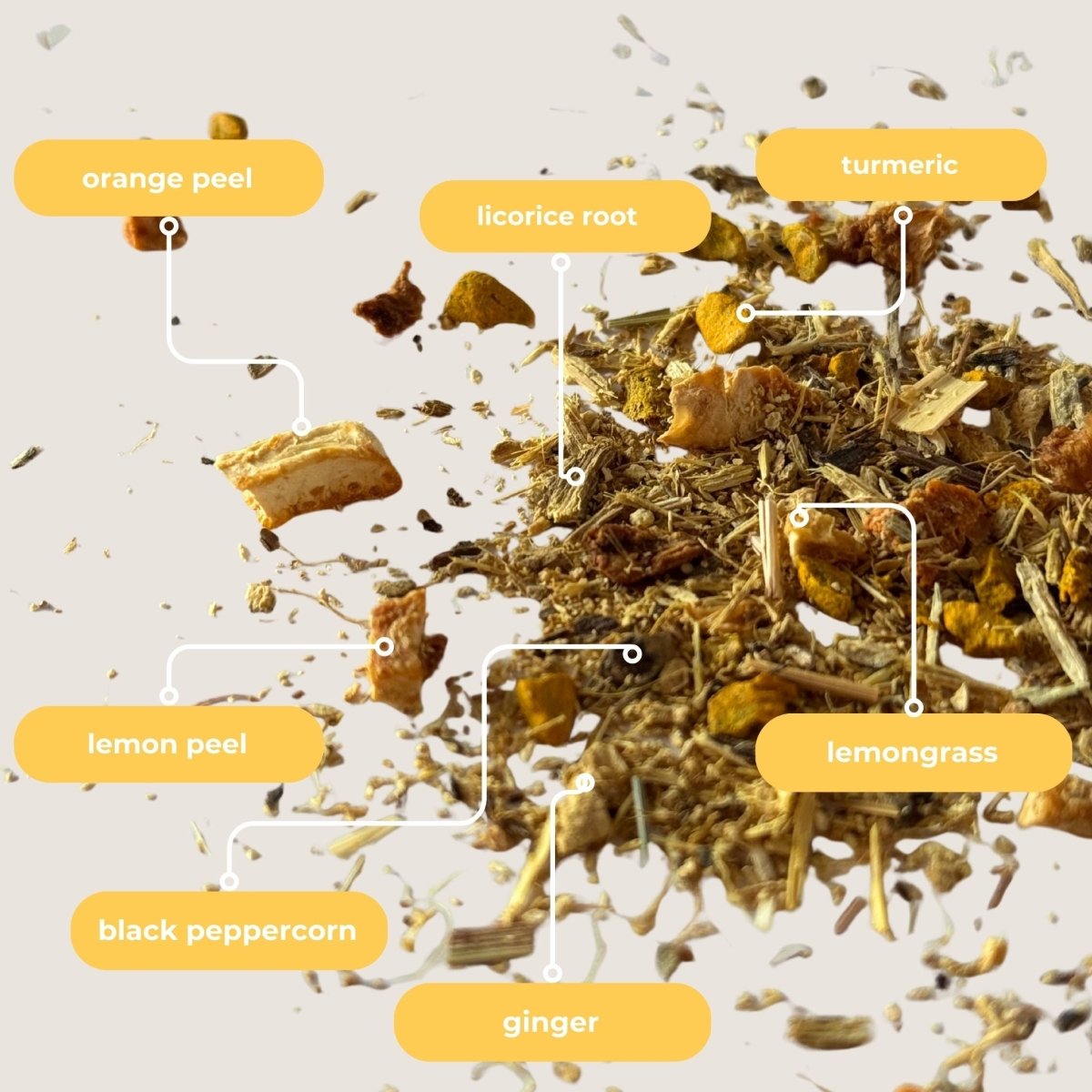 Turmeric Ginger Mini Tea Tube (5 tea bags) - Tea with Tae