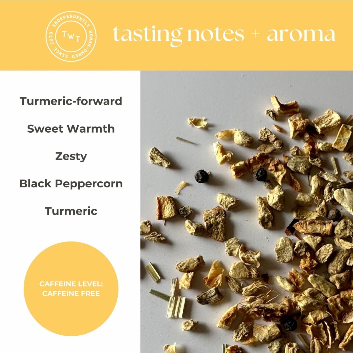 Turmeric Ginger Mini Tea Tube (5 tea bags) - Tea with Tae