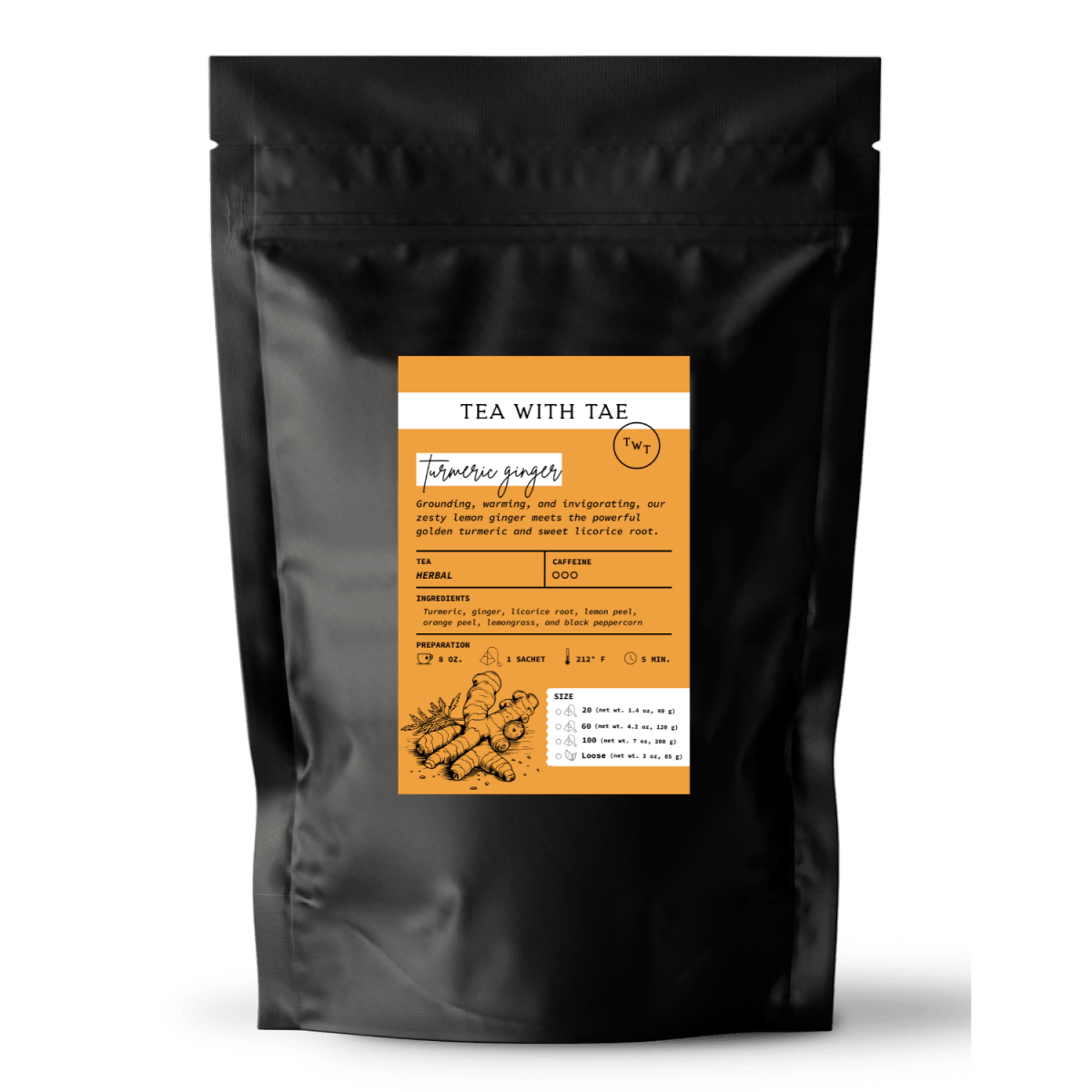 Turmeric Ginger Pouch - Tea with Tae