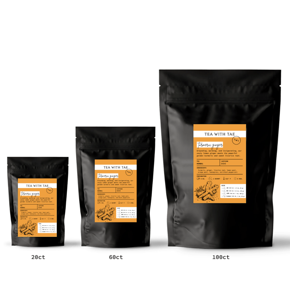 Turmeric Ginger Pouch - Tea with Tae