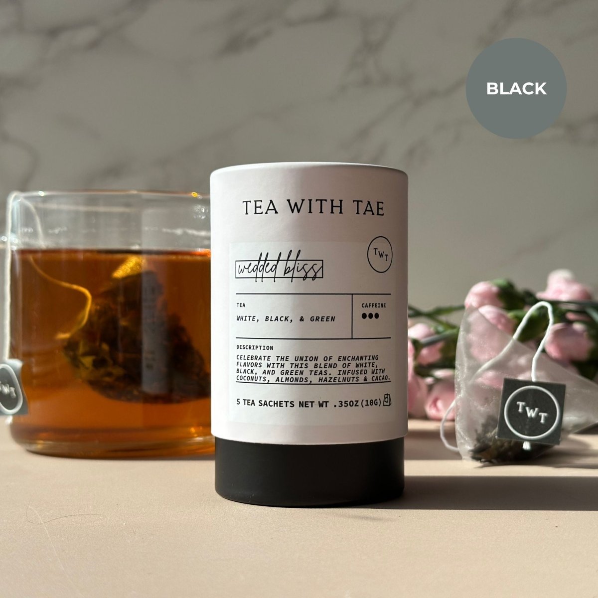 Wedded Bliss Mini Tea Tube (5 tea bags) - Tea with Tae