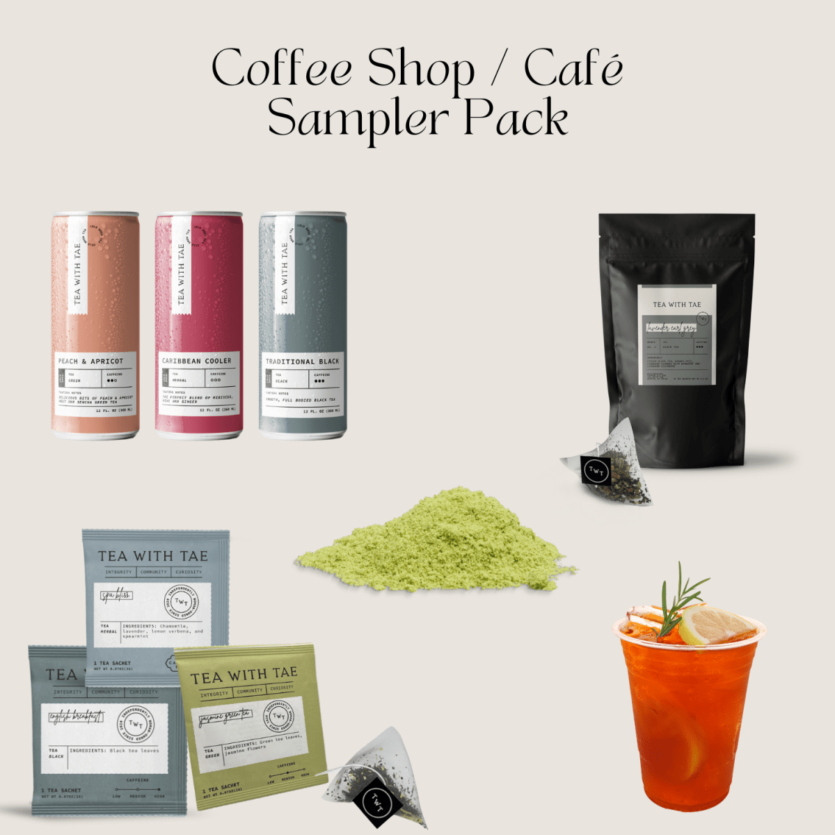 Wholesale Coffee Shop / Cafe Sampler Pack - Tea with Tae