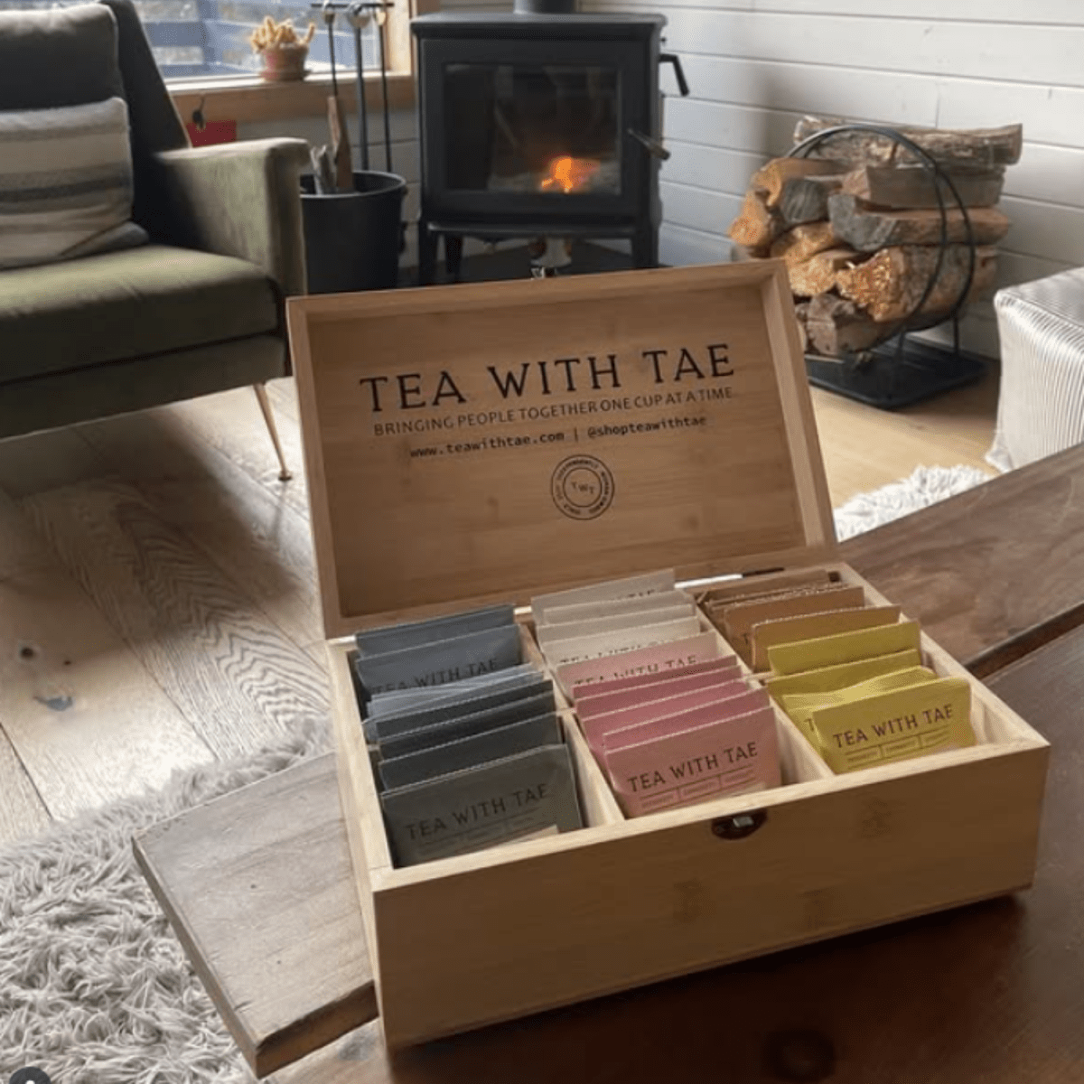Wooden Tea Box (empty) - Tea with Tae