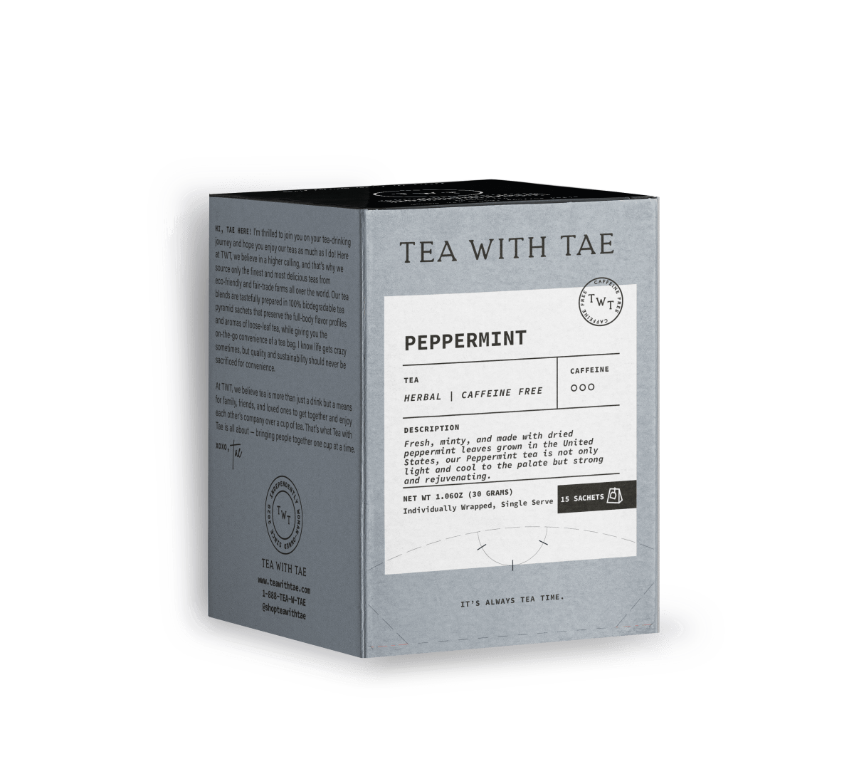 Peppermint 15-ct. Tea Box - Tea with Tae